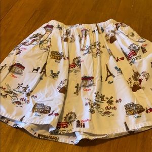 Gymboree Size 9 Corduroy White with Cities Skirt